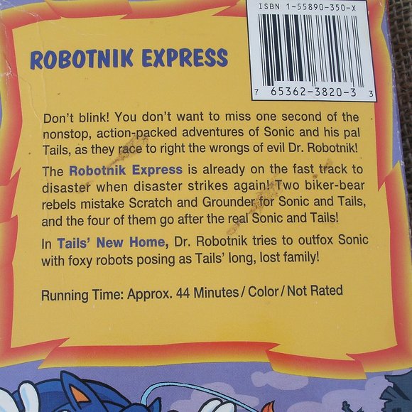 Sonic the Hedgehog Robotnik Express VHS anime tape - Picture 8 of 16